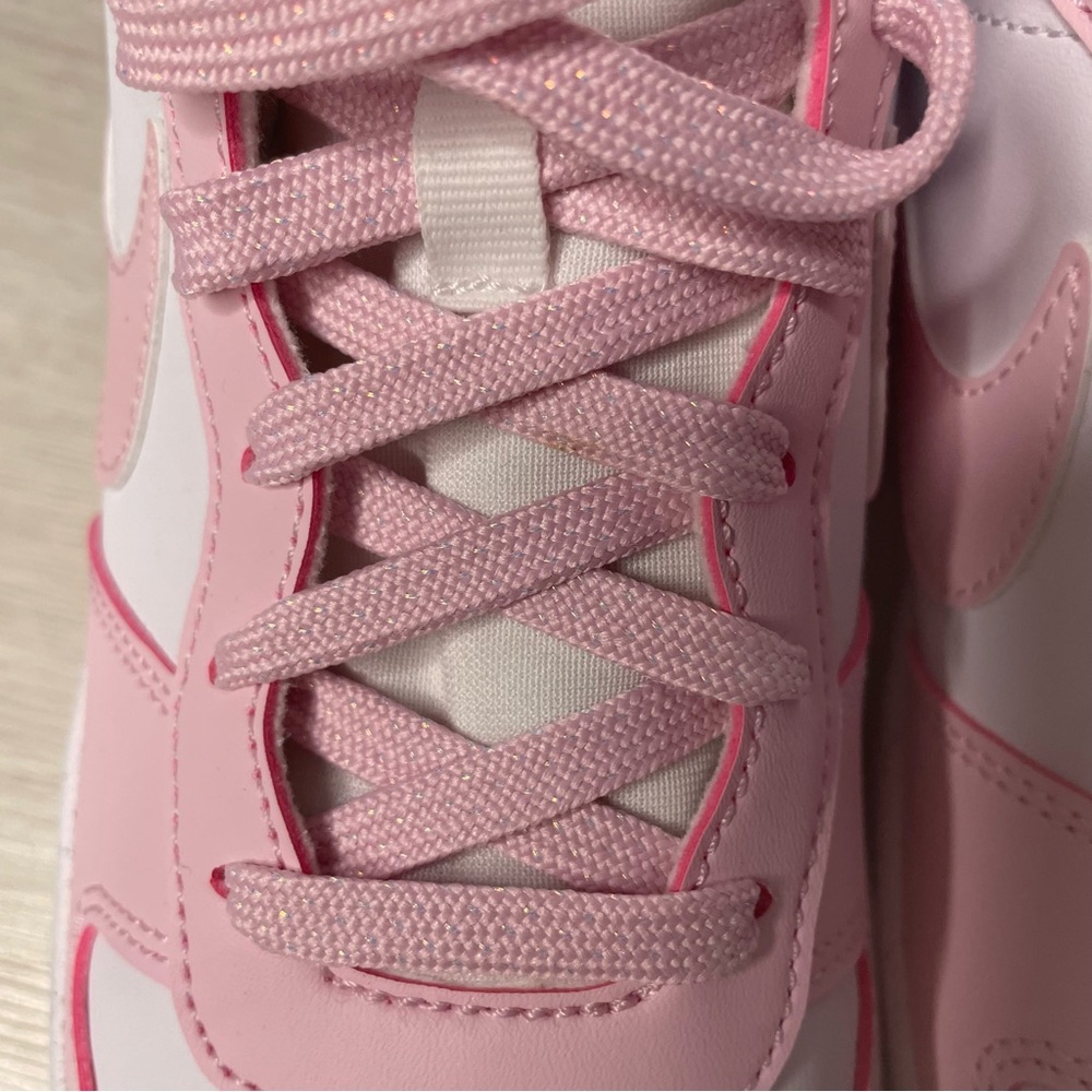 NWOB Nike Court Borough Low Recraft Pink Foam White (DV5456-105) Size 6Y  W7.5/8 - Picture 10 of 13